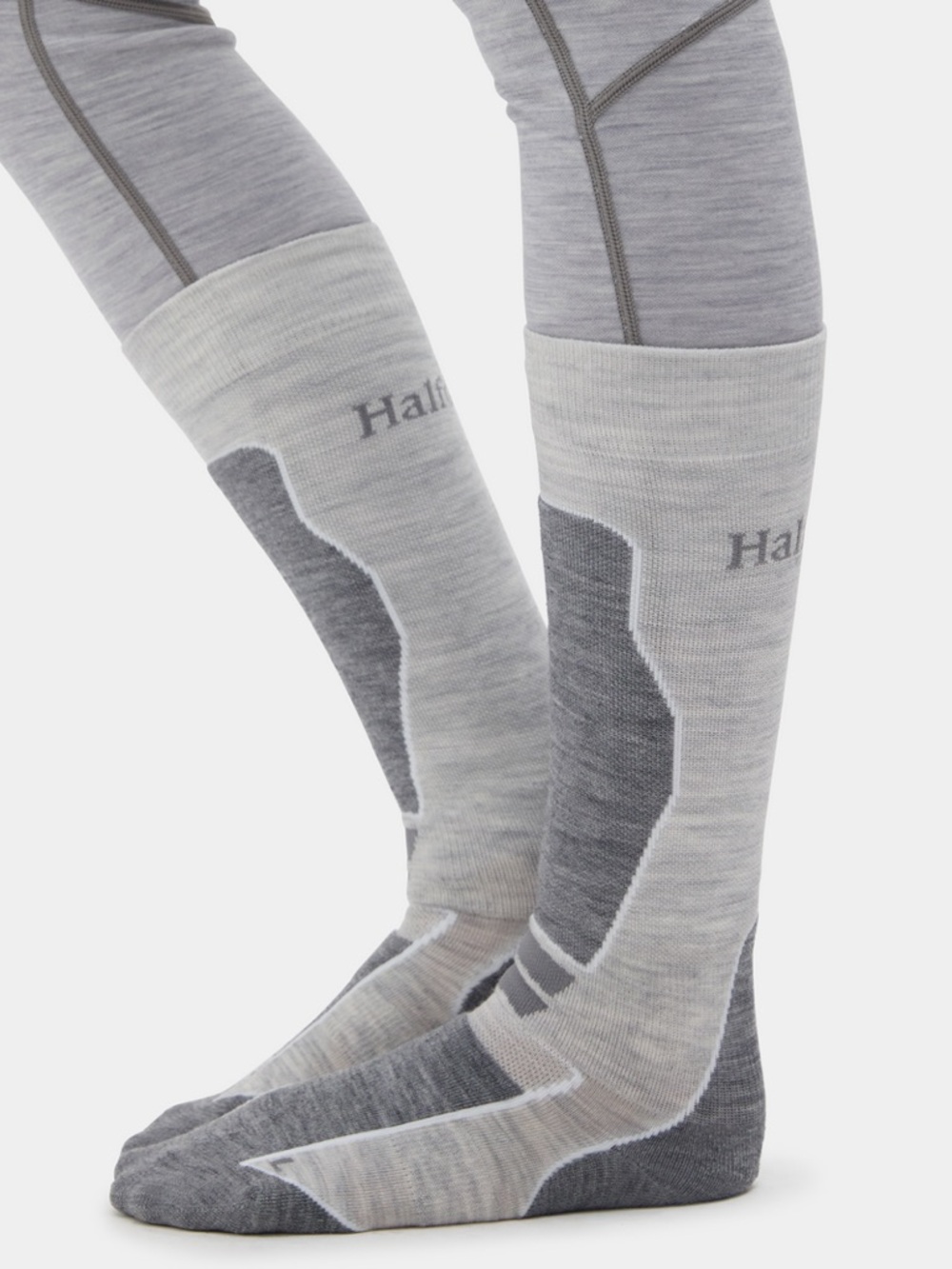 Halfdays Ski Merino Wool Knee-High Ski Performance Socks Gray size 6-8 US